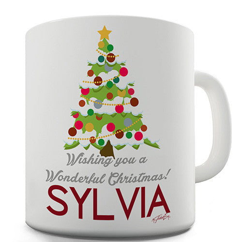 Wonderful Christmas Tree Personalised Mug