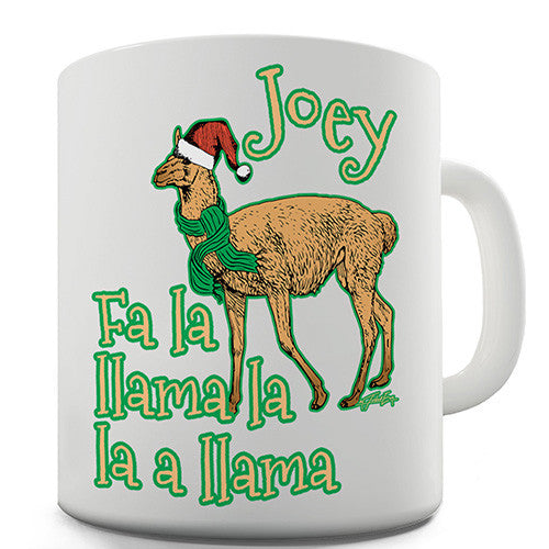 Fa La Llama Funny Christmas Personalised Mug