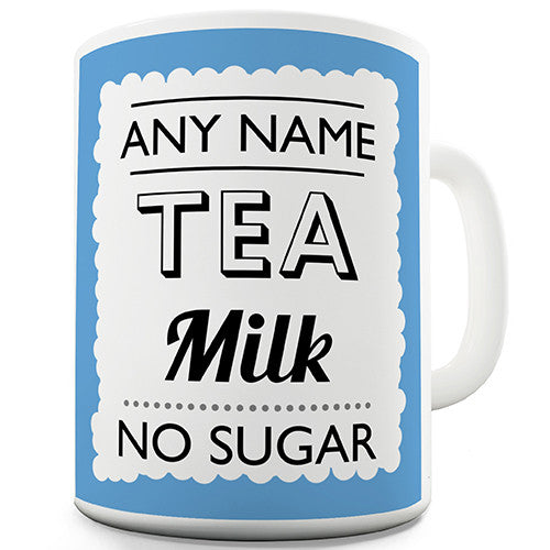 Blue Drink Order Personalised Mug