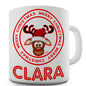 Christmas Reindeer Stamp Circle Personalised Mug