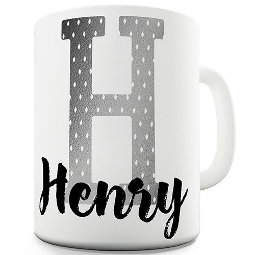 Name And Monogram H Personalised Mug