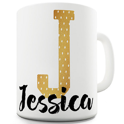 Name And Monogram J Personalised Mug