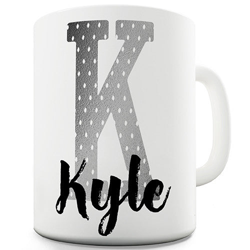 Name And Monogram K Personalised Mug