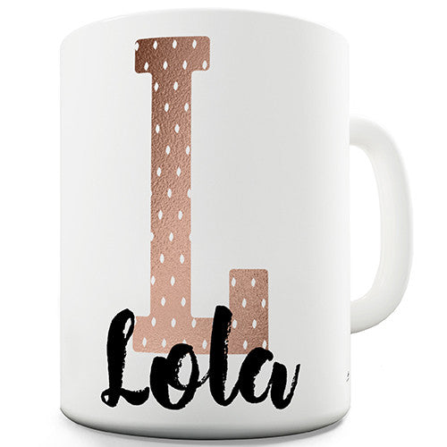 Name And Monogram L Personalised Mug