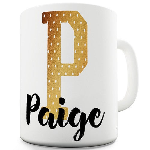 Name And Monogram P Personalised Mug