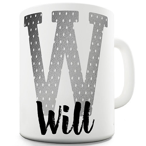 Name And Monogram W Personalised Mug