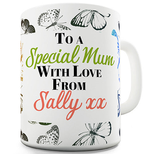Special Mum Butterflies Personalised Mug