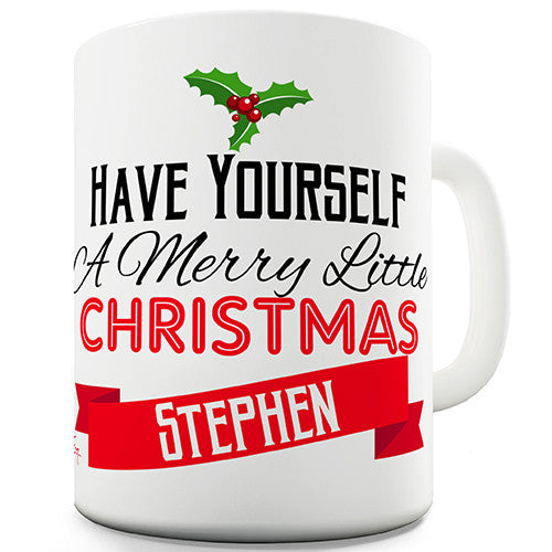 A Merry Little Christmas Personalised Mug