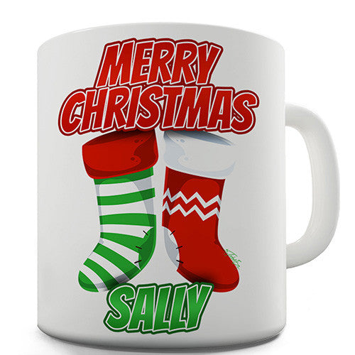 Merry Christmas Stockings Personalised Mug