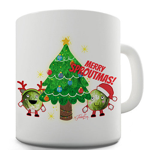 Merry Sproutmas Christmas Tree Novelty Mug