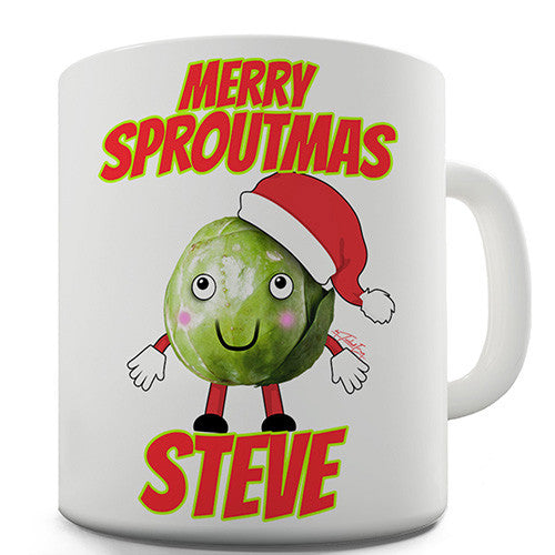 Merry Sproutmas Hat Personalised Mug