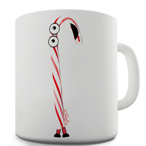 Cartoon Christmas Candy Cane Novelty Mug