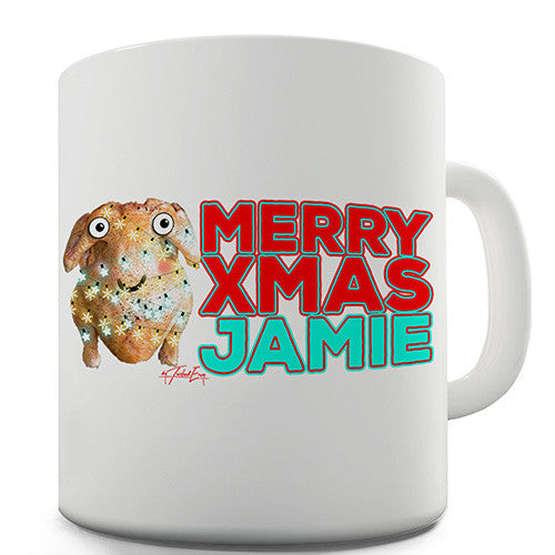 Cartoon Christmas Turkey Personalised Mug