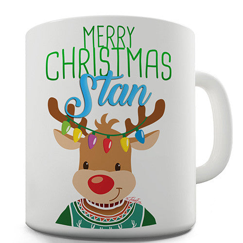 Christmas Reindeer Sweater Personalised Mug