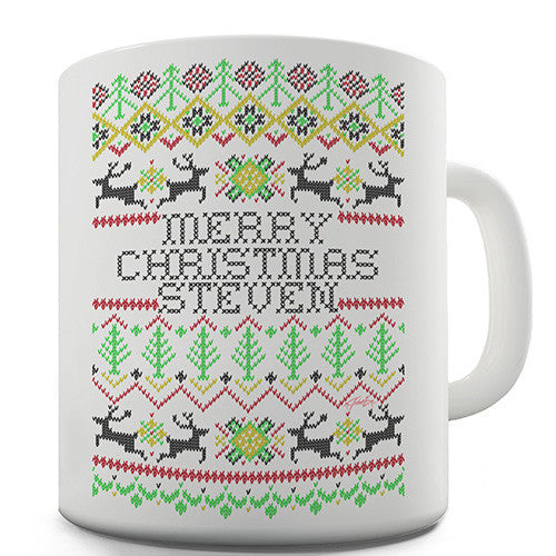 Ugly Christmas Jumper Trees Personalised Mug