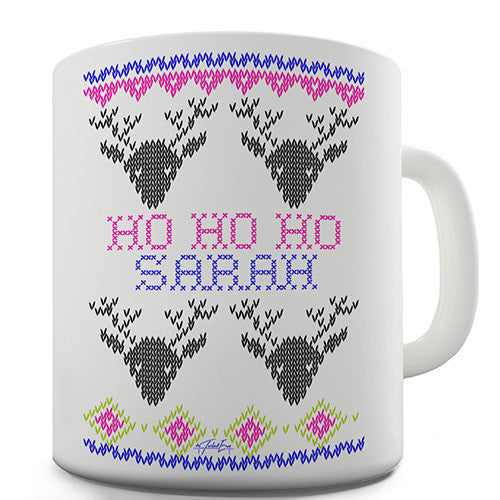 Ugly Christmas Jumper Reindeer Personalised Mug