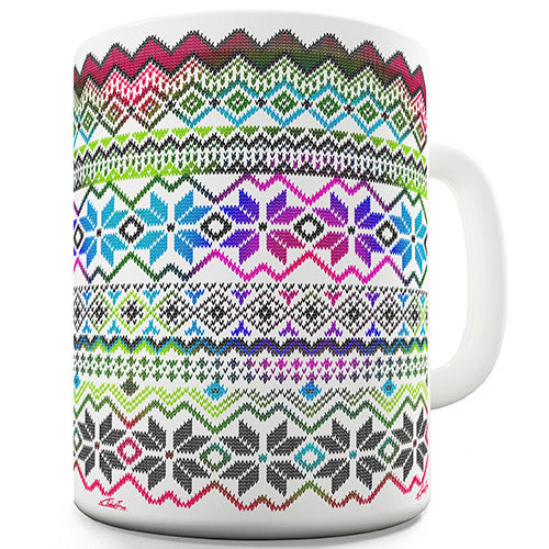 Tie Dye Ugly Christmas Jumper Novelty Mug