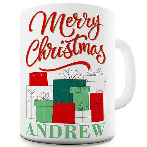 Christmas Presents Pile Personalised Mug