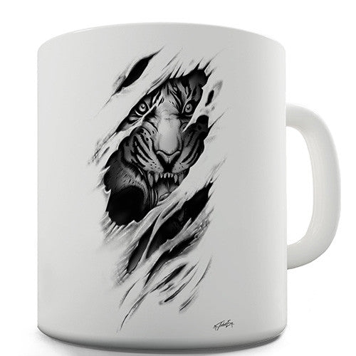 Ripped Tiger Novelty Mug