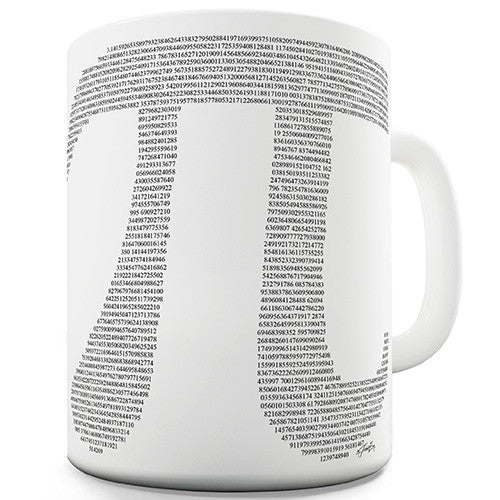 Pi Numbers In The Shape Of Pi Novelty Mug