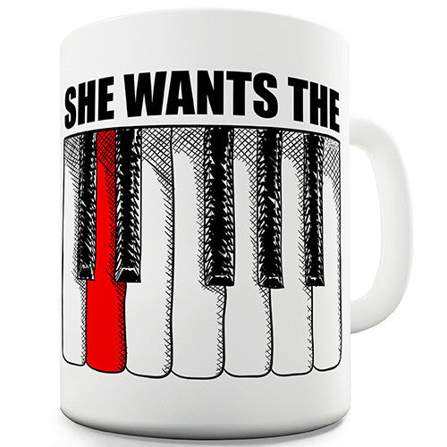 She Wants The D Keyboard Novelty Mug