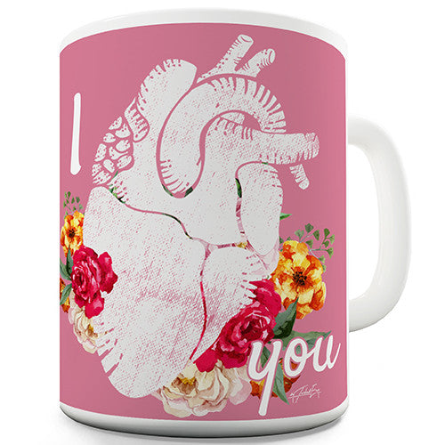 I Heart You Anatomically Correct Heart Novelty Mug