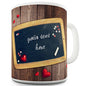 Valentines Black Board Personalised Mug