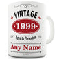 Vintage 1999 (add any name, year, age) Red Personalised Mug