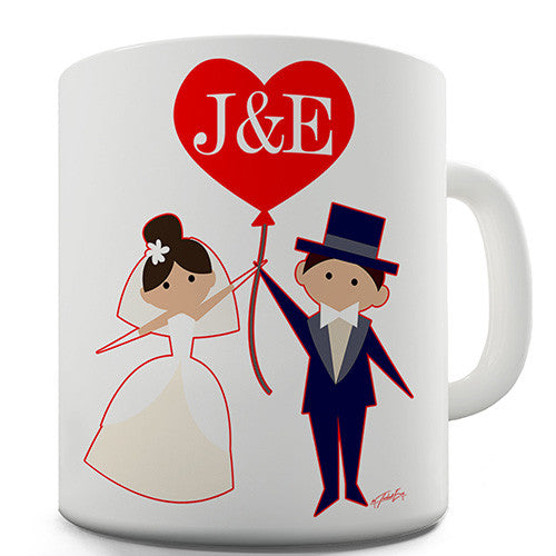 Wedding Heart Balloon Personalised Mug