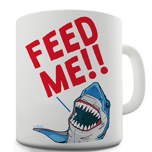 Feed Me Shark Novelty Mug