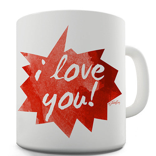 I Love You Spikey Speech Bubble Novelty Mug