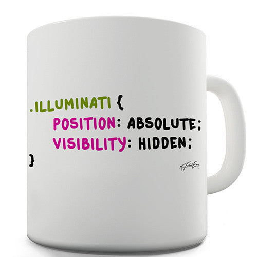 CSS Pun Illuminati Novelty Mug