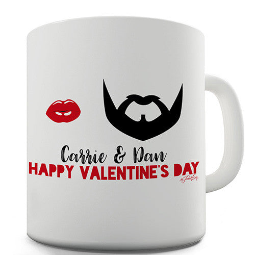 Personalised Beard And Lips Novelty Mug