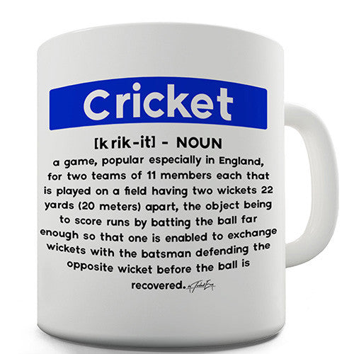 Cricket Definition Funny Mug