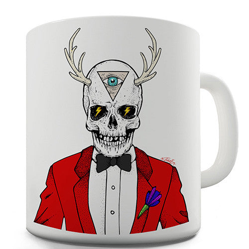 Illuminati Skull Man Ceramic Mug
