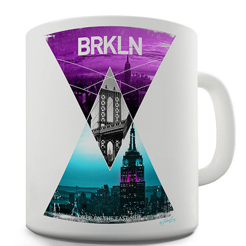 Brooklyn Neon Triangles Ceramic Mug