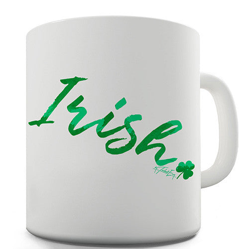 Irish Shamrock Handwriting Ceramic Mug