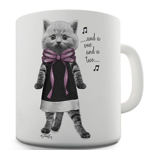 Dancing Kitten Novelty Mug