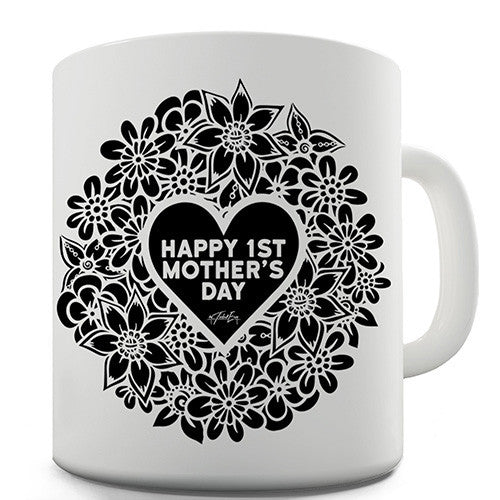 Happy 1st Mother's Day Cut out Novelty Mug