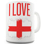 I Love England Paint Splat Funny Mug