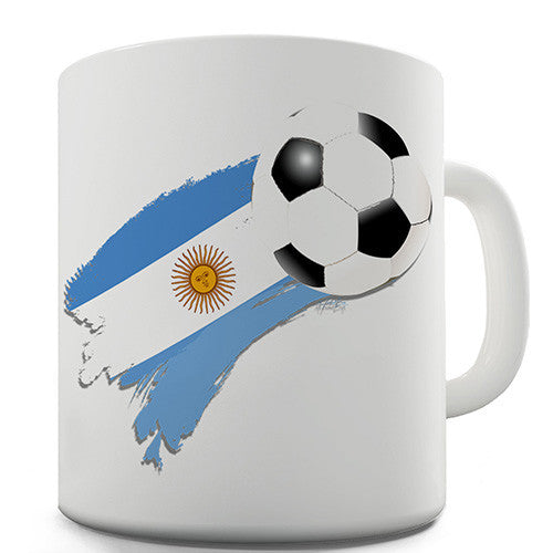 Argentina Football Flag Paint Splat Novelty Mug