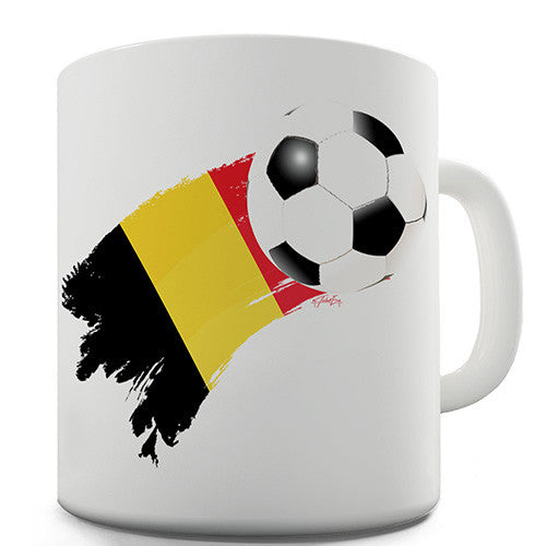 Belgium Football Flag Paint Splat Funny Mug