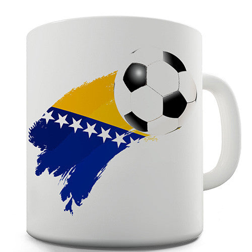 Bosnia And Herzegovina Football Flag Paint Splat Novelty Mug