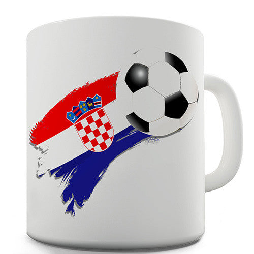 Croatia Football Flag Paint Splat Ceramic Mug