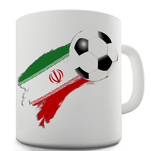 Iran Football Flag Paint Splat Novelty Mug