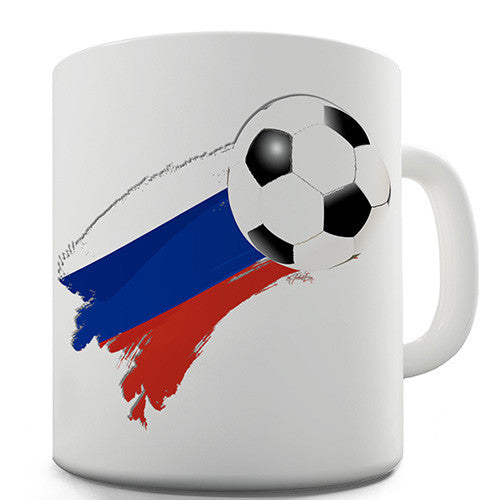 Russia Football Flag Paint Splat Novelty Mug