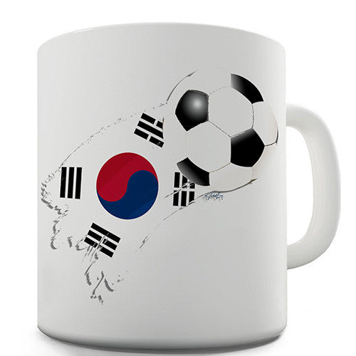 South Korea Football Flag Paint Splat Ceramic Mug