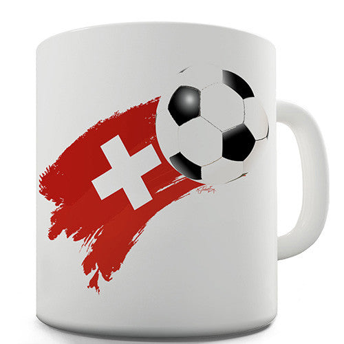 Switzerland Football Flag Paint Splat Novelty Mug