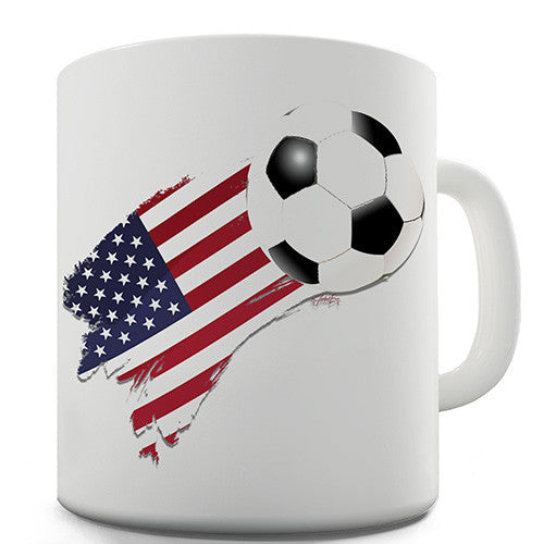 USA Football Flag Paint Splat Funny Mug