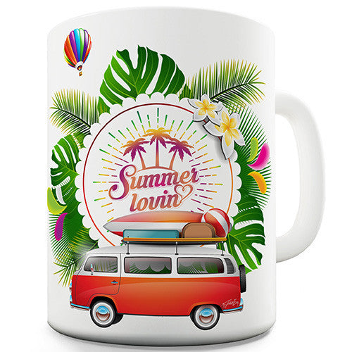 Summer Lovin' Campervan Novelty Mug